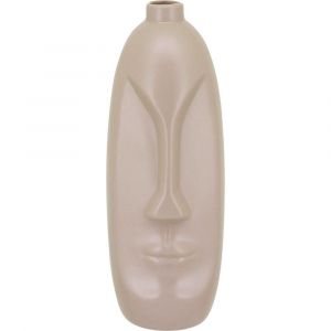 Vaso Face Em Cerâmica Bege - GS 1
